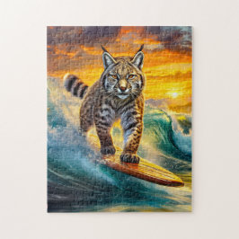 Bobcat Surfing Alaska Design von Rich AMeN Gill Puzzle