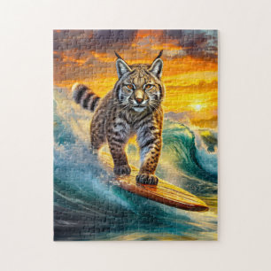 Bobcat Surfing Alaska Design von Rich AMeN Gill Puzzle