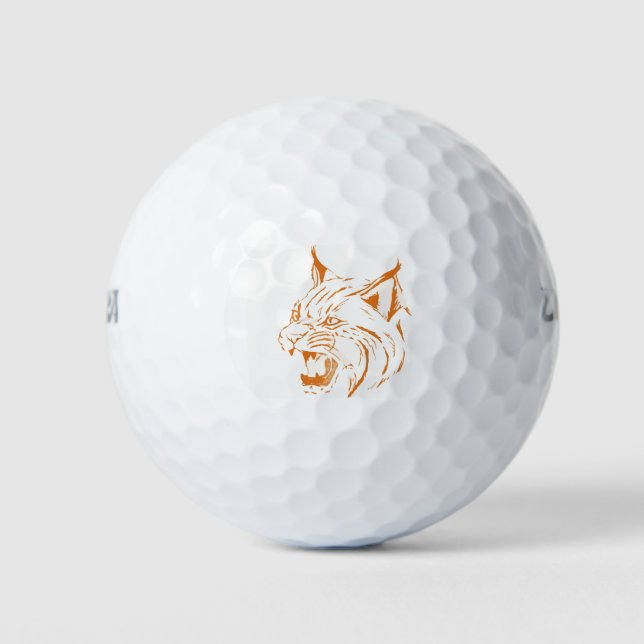 Bobcat Wildlife Feline Cat Wild Cat Animal Tiger Golfball (Vorderseite)