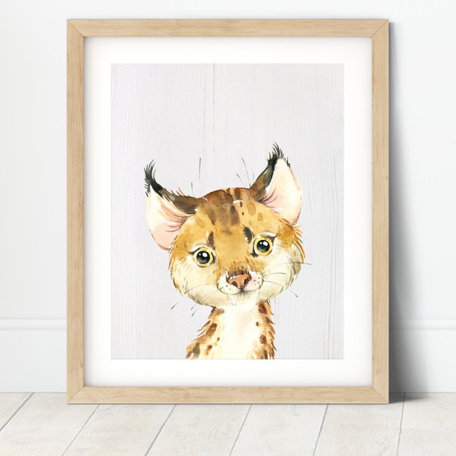 Bobcat Woodland Kinderzimmer Print Poster (Von Creator hochgeladen)