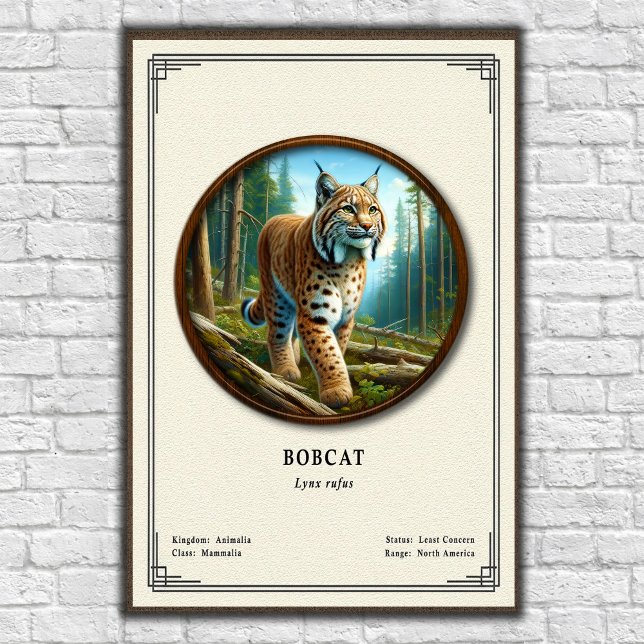 Bobcat Zoologie Serie Poster (Von Creator hochgeladen)