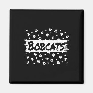 Bobcats Maskottchen Schulgeist Männer Frauen Leopa Magnet
