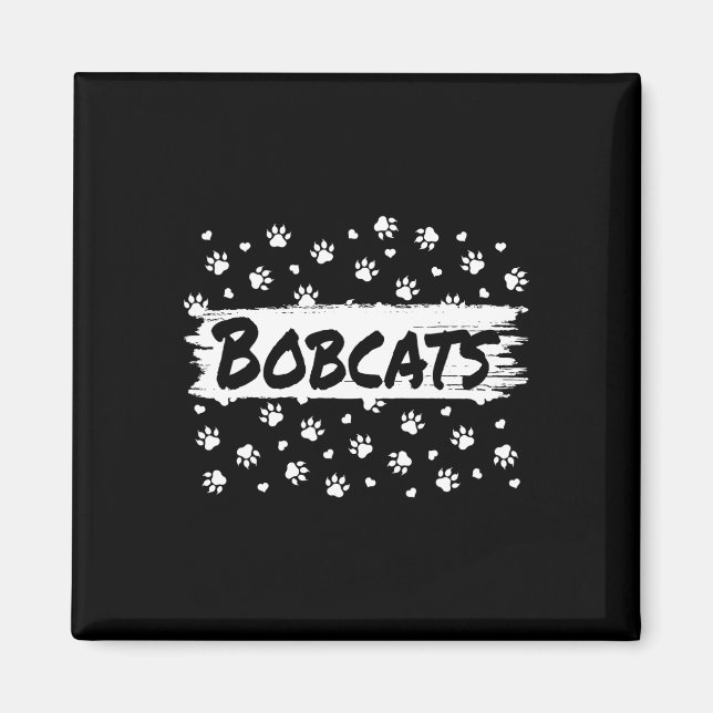 Bobcats Maskottchen Schulgeist Männer Frauen Leopa Magnet (Vorne)