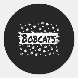 Bobcats Maskottchen Schulgeist Männer Frauen Leopa Runder Aufkleber
