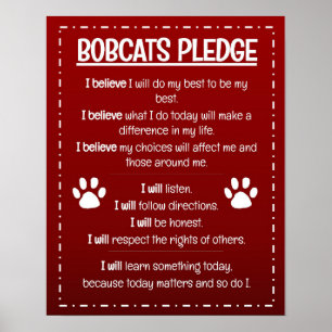 Bobcats Pledge Poster