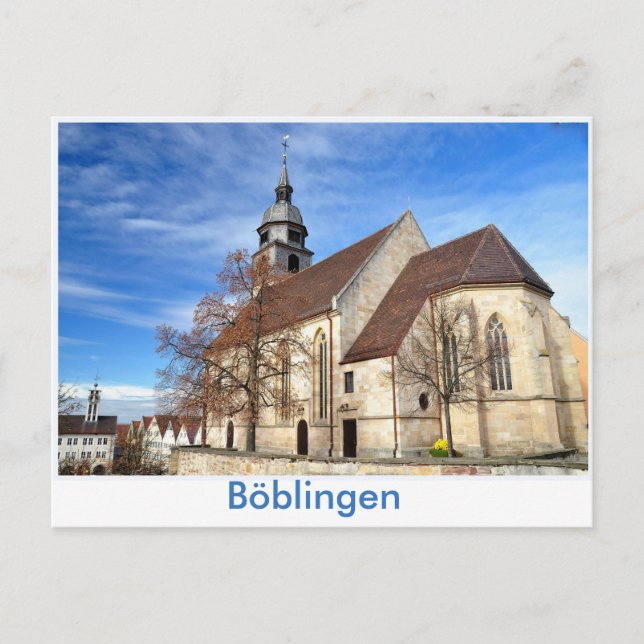 Böblingen, Stadtkirche Postkarte (Vorderseite)