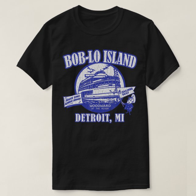 Boblo Island Vintager Look Michigan T-Shirt (Design vorne)