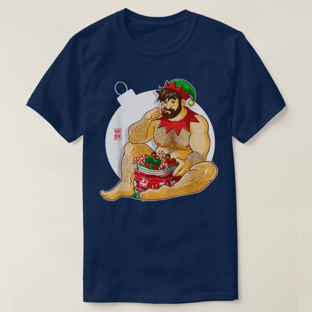Bobo Bear - Adam Likes Santas-Geschenke - Weihnach T-Shirt (Design vorne)