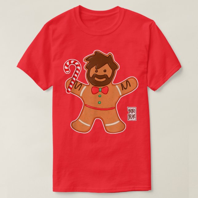Bobo Bear - Gingerbread Bear - Christmas  T-Shirt (Design vorne)