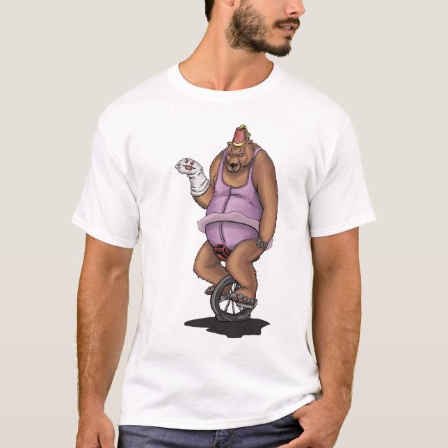 Bobo der Unicycle-Bär T-Shirt (Vorderseite)