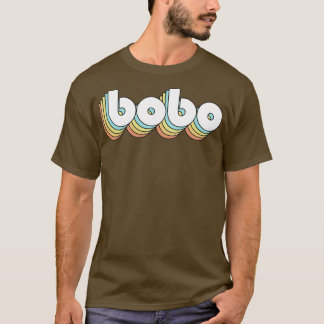 Bobo Retro Rainbow Typografie verblasst T-Shirt