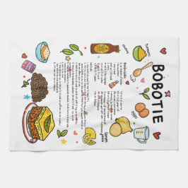 Bobotie Illustriert Rezept Tee Handtuch Südafrika