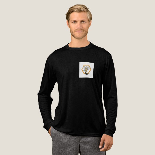 Bob's Bees Men's T-shirt Long sleeves Tri-Blend Shirt (Volle Vorderseite)