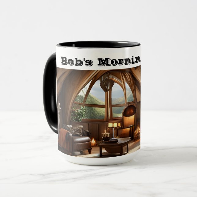 Bobs Morgen Java Personalisiert anpassbar Tasse (Vorderseite Links)