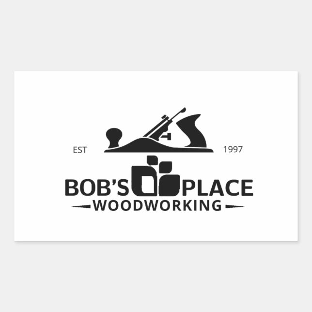 Bob's Place Logo-Aufkleber Rechteckiger Aufkleber (Vorderseite)