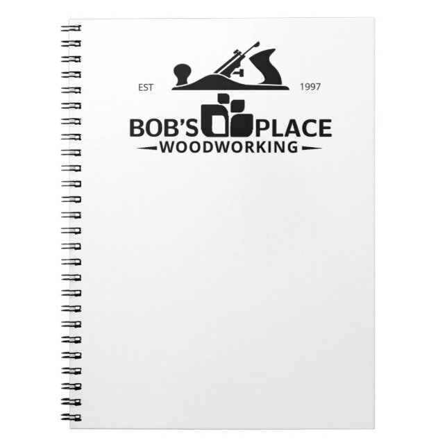 Bob's Place Woodworking Spiral Photo Notebook Notizblock (Vorderseite)