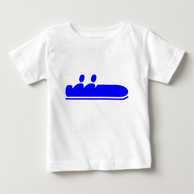 Bobsled - blau baby t-shirt (Vorderseite)