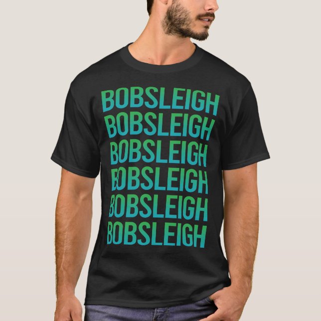 Bobsled Gradient Text T-Shirt (Vorderseite)