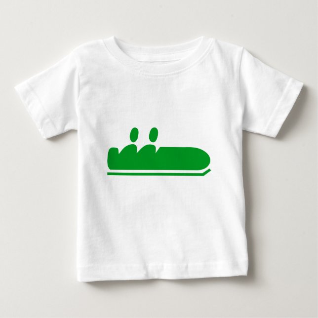 Bobsled - Gras grün Baby T-shirt (Vorderseite)