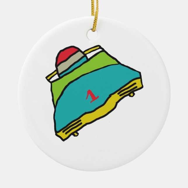 Bobsled Keramik Ornament (Vorne)