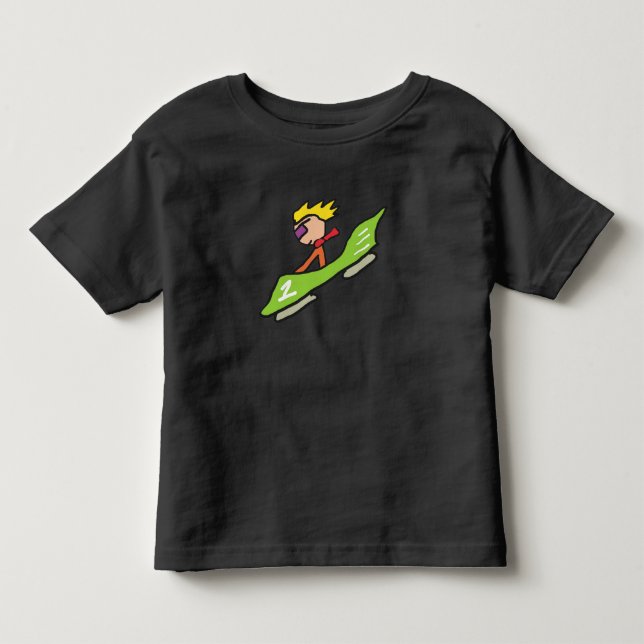 Bobsled Kleinkind T-shirt (Vorderseite)