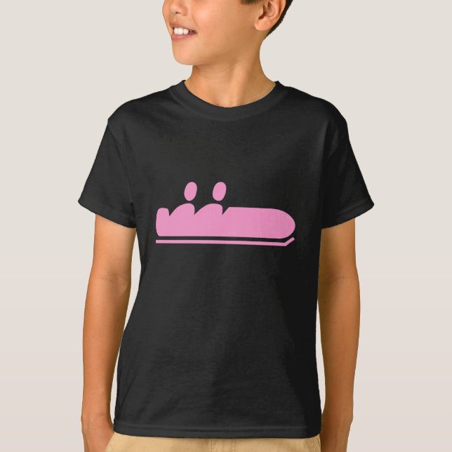 Bobsled - rosa T-Shirt (Vorderseite)