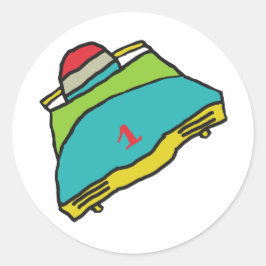 Bobsled Runder Aufkleber