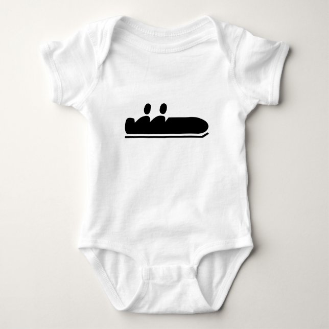 Bobsled - Schwarz Baby Strampler (Vorderseite)