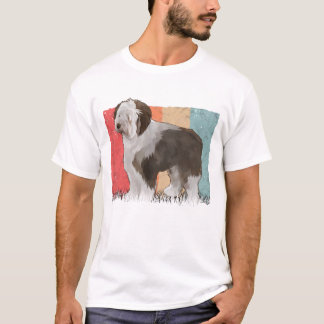 Bobtail Retro Old English Sheepdog Vintag T-Shirt