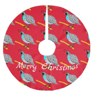 Bobwhite Blue-throated Quail Thunder_Cove Polyester Weihnachtsbaumdecke