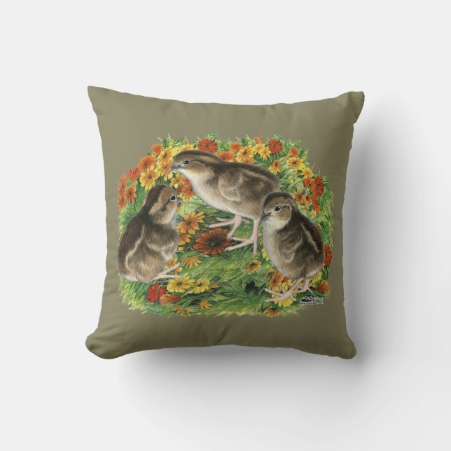 Bobwhite Garden Chicks Kissen (Vorderseite)