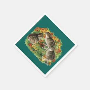 Bobwhite-Gartenküken Serviette