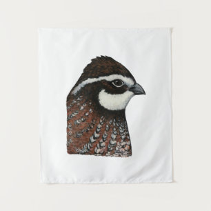 Bobwhite Quail Head Wandteppich