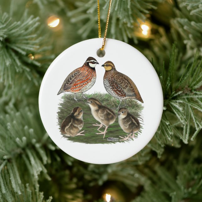 Bobwhite Quail Keramik Ornament (Baum)