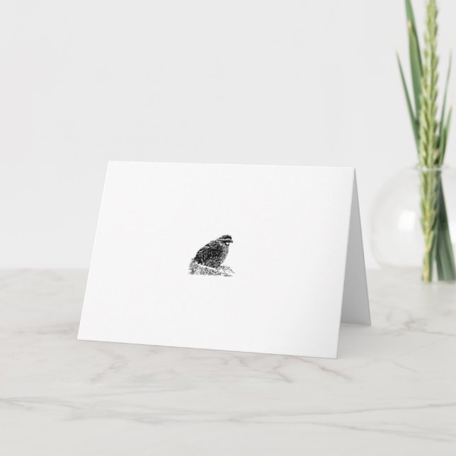 Bobwhite Quail Line Art Karte (Vorderseite)