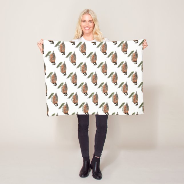 Bobwhite Quail Rooster Fleecedecke (Beispiel)