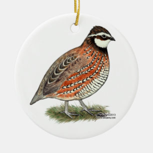 Bobwhite Quail Rooster Keramikornament
