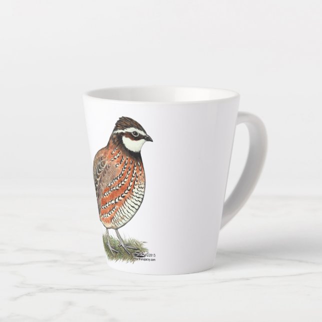 Bobwhite Quail Rooster Milchtasse (Rechte Ecke)
