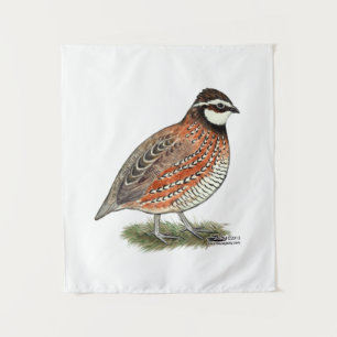 Bobwhite Quail Rooster Wandteppich