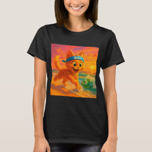 BOC Beachy Orange Katze 7 - BOC Grüßt Grünen Fisch T-Shirt