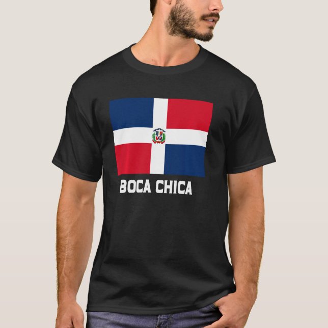 Boca Chica Dominikanische Republik Flaggenzeichen  T-Shirt (Vorderseite)