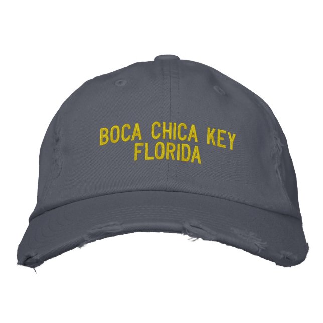 Boca Chica Key, Florida Bestickte Baseballkappe (Vorderseite)