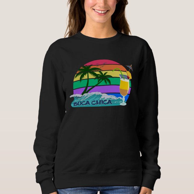 Boca Chica Palms Dominican Republic Caribbean  Sou Sweatshirt (Vorderseite)