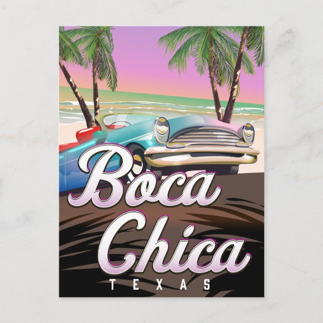 Boca Chica Texas Ferienposter Postkarte (Vorderseite)