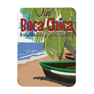 Boca Chica Vintage-Reiseposter Magnet