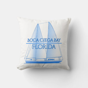 Boca Ciega Bay Coastal Nautical Sailing Sailor Kissen