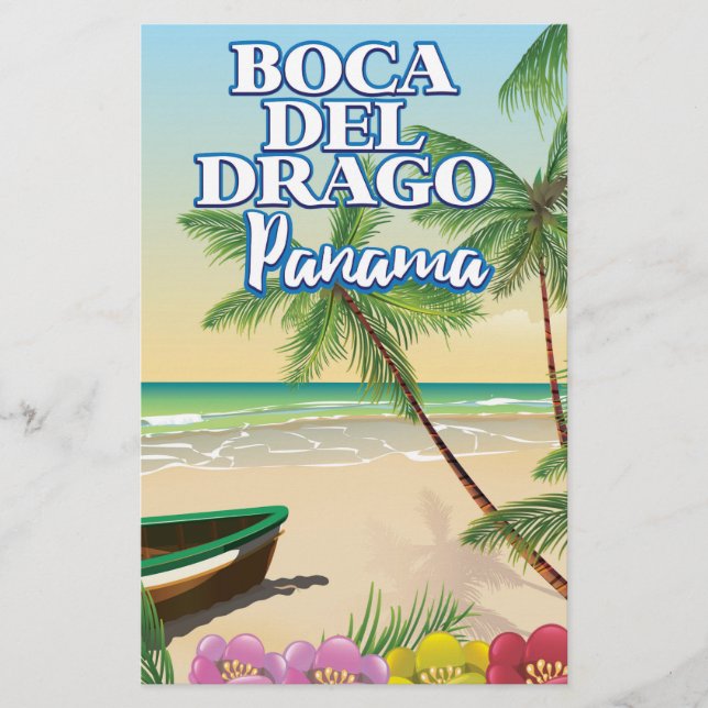 Boca del Drago Panama Beach Reiseplakat Briefpapier (Vorderseite)