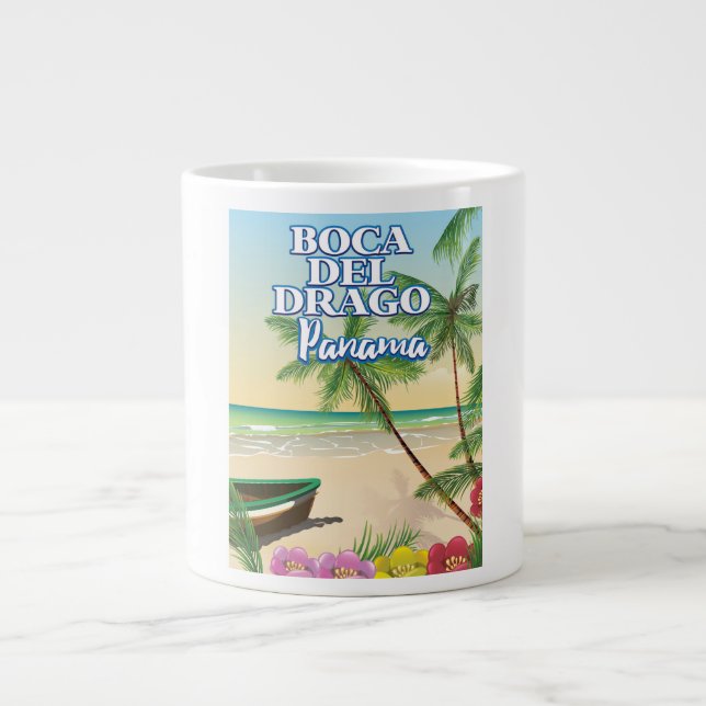 Boca del Drago Panama Beach Reiseplakat Jumbo-Tasse (Vorderseite)
