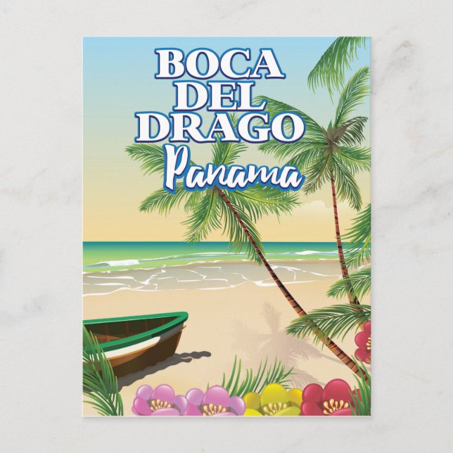 Boca del Drago Panama Beach Reiseplakat Postkarte (Vorderseite)