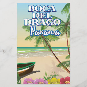 Boca del Drago Panama Strand Reiseplakat Briefpapier